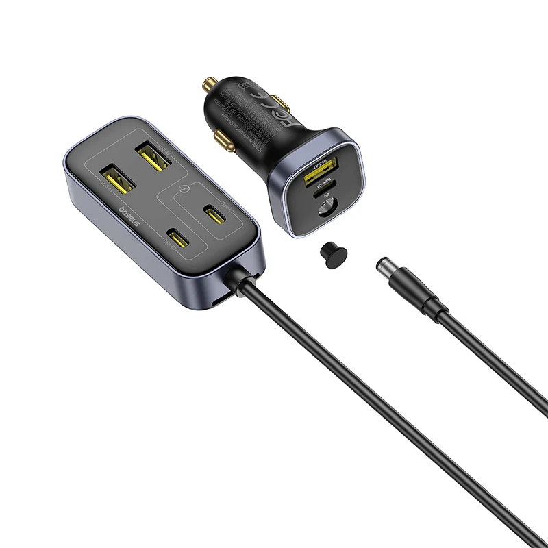 Baseus BackseatPal L1 In-Vehicle Car Charger 3U+3C 110W (Cosmic Black) (C00081100121-00) - Image 2