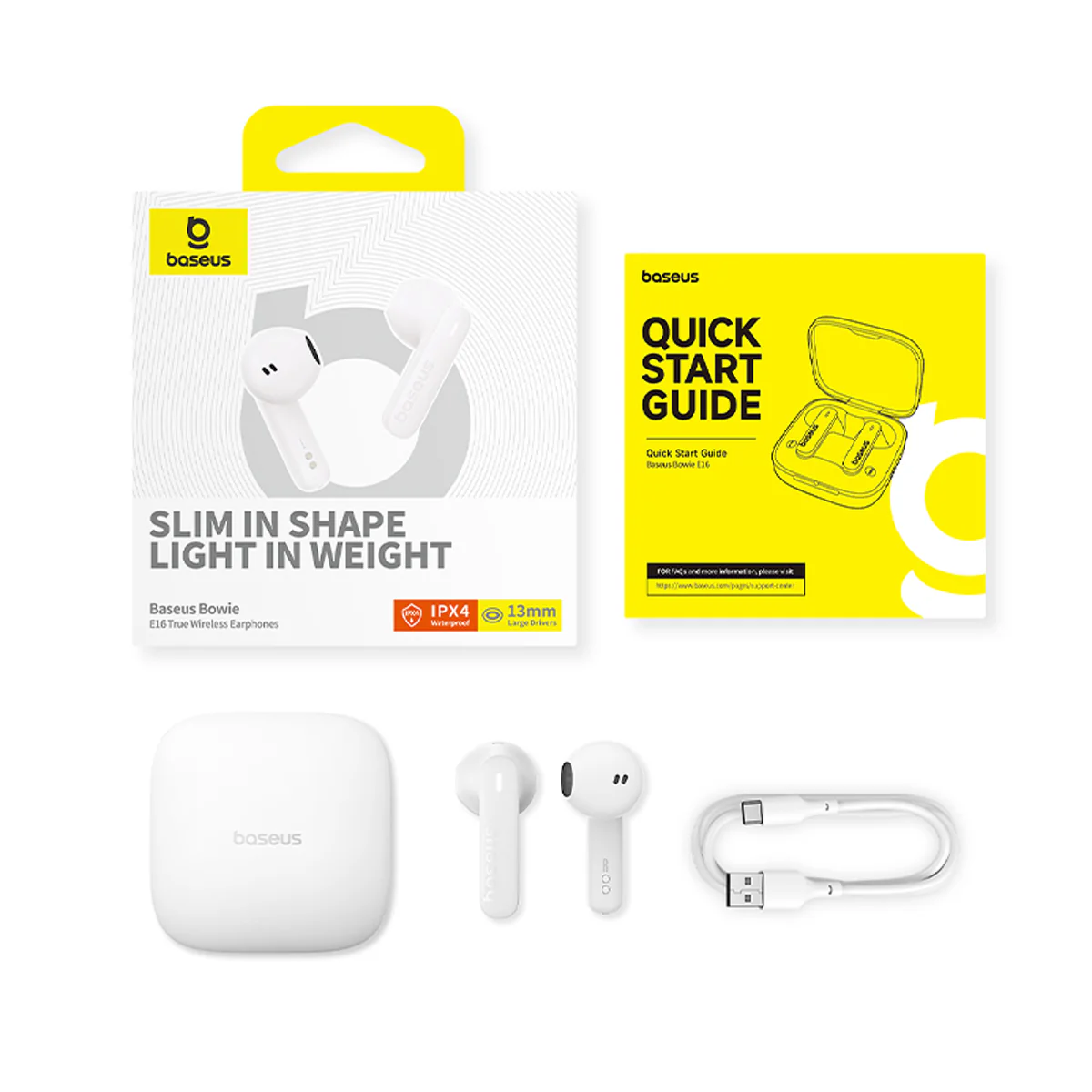 Baseus Bowie E16 True Wireless Earphone (Cluster Black, Stellar White) - Image 15