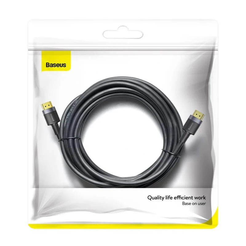 Baseus Cafule 4K HDMI Male To 4K HDMI Male Adapter Cable (1m, 2m, 3m, 5m) (Black) (CADKLF-E01, CADKLF-F01, CADKLF-G01, CADKLF-H01) - Image 4