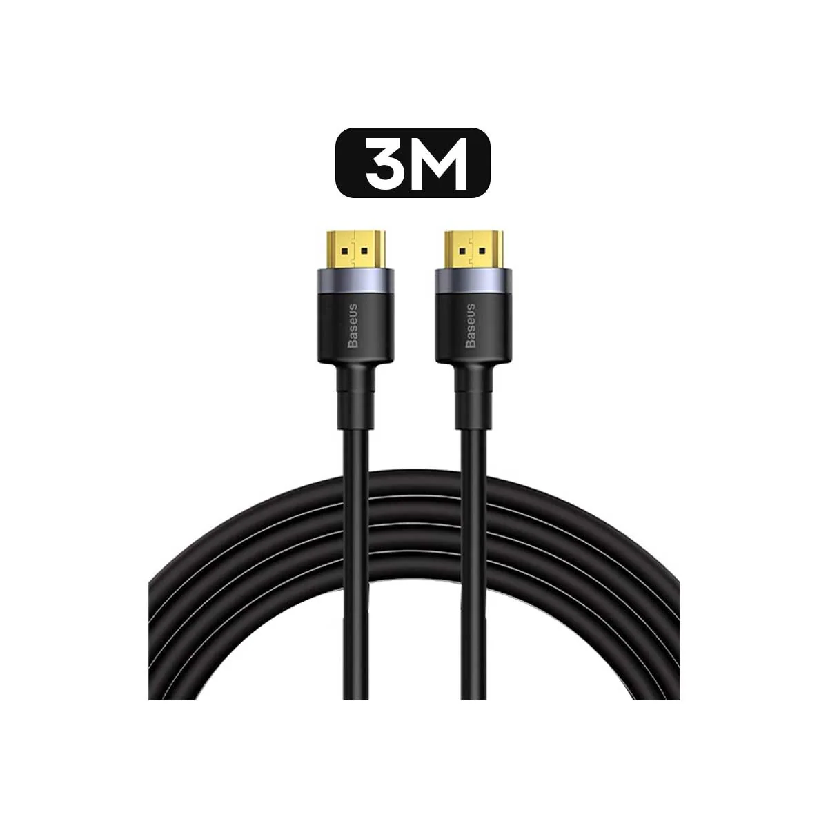 Baseus Cafule 4K HDMI Male To 4K HDMI Male Adapter Cable (1m, 2m, 3m, 5m) (Black) (CADKLF-E01, CADKLF-F01, CADKLF-G01, CADKLF-H01) - Image 7