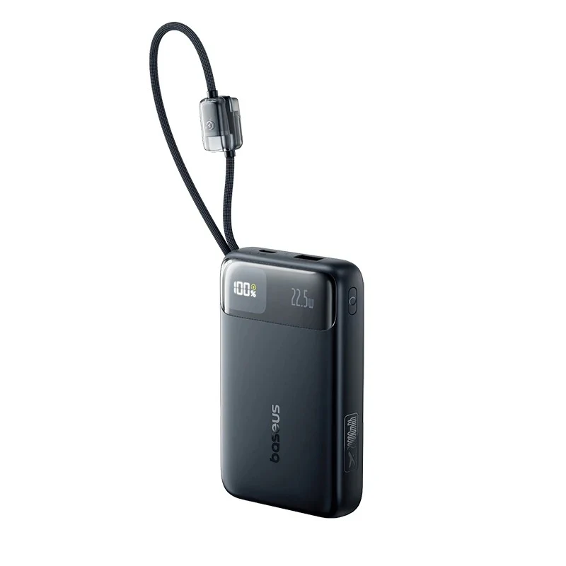 Baseus EnerFill FC11 Digital Display Power Bank with Dual Built-in Cables 20000mAh 22.5W (Cosmic Black, Beige, Galaxy Blue, Baby Pink) (E0027S04, E0027S05, E0027S06, E0027S07) - Image 2