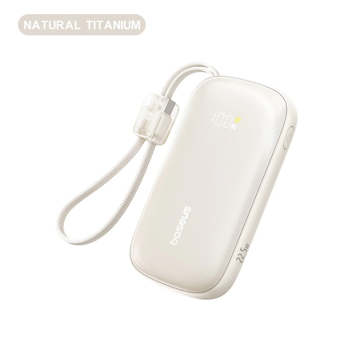 Baseus EnerFill FC21 Qpow 3 Ultra Digital Display Power Bank with Detachable Cable 10000mAh 22.5W (Nebula Pink, Galaxy Blue, Natural Titanium) - Image 5