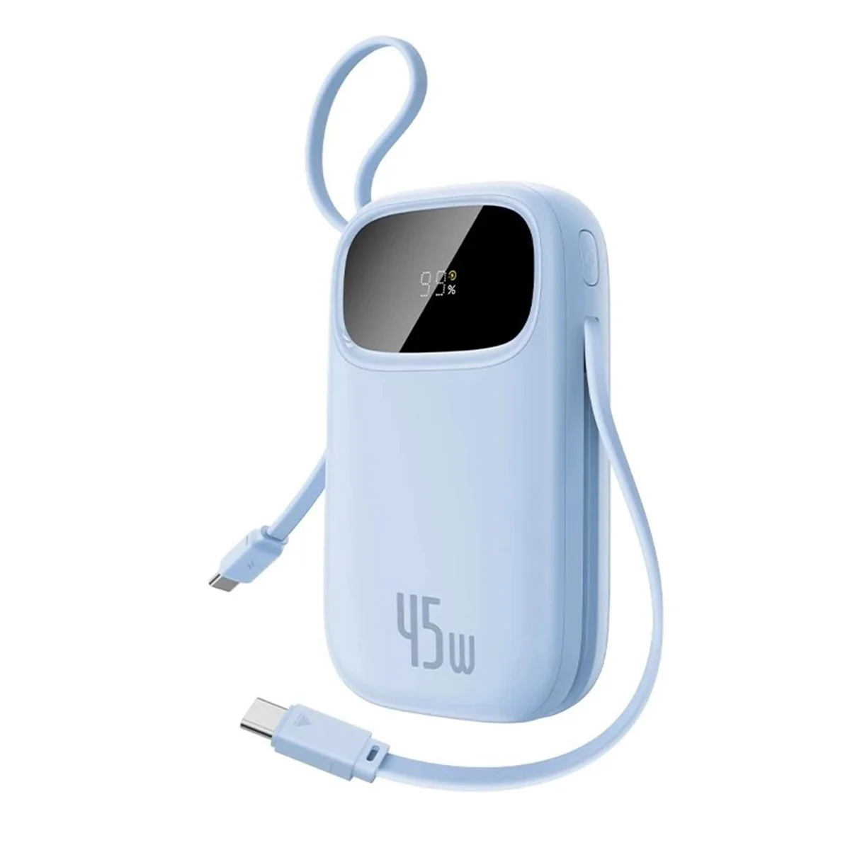 Baseus EnerFill FC31 Qpow 3 Digital Display Power Bank with Built-in USB-C + iP Cable 20000mAh 45W (Cosmic Black, Galaxy Blue, Moon White, Nebula Purple) - Image 5