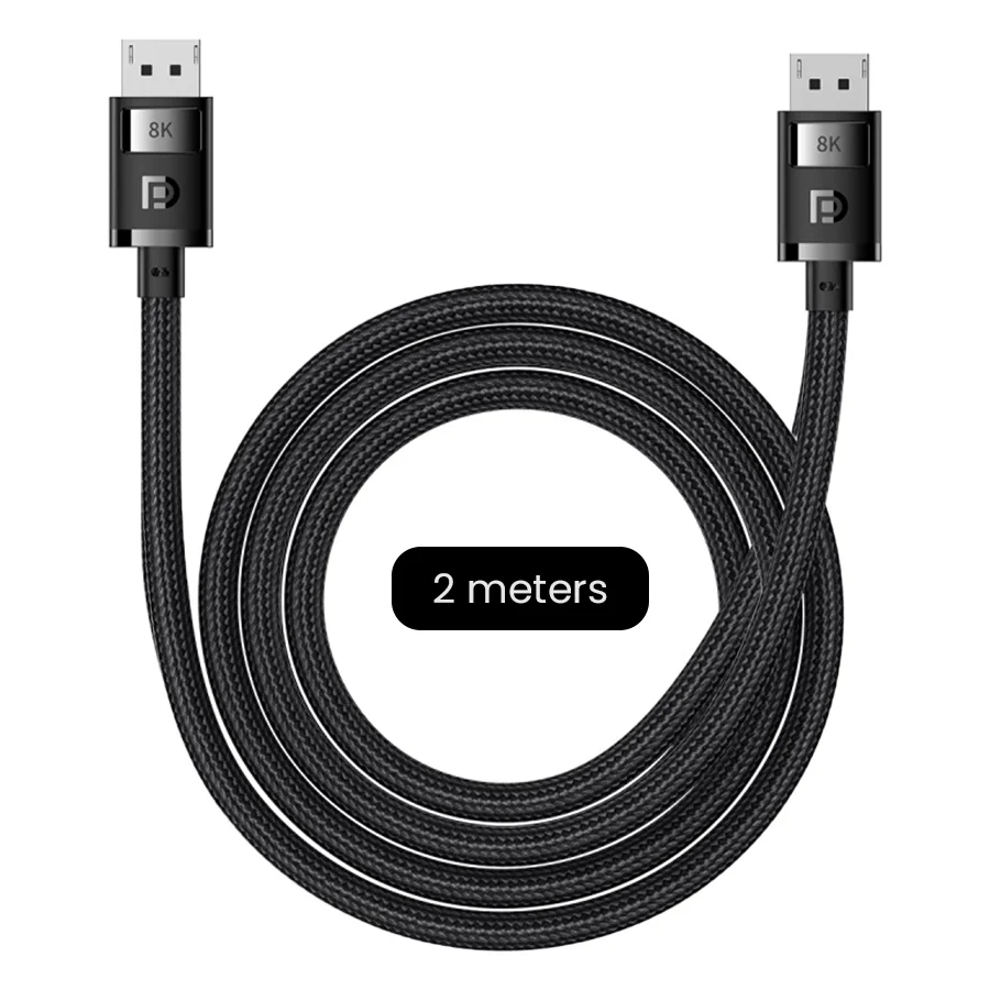 Baseus High Definition Series DP 8K To DP 8K Adapter Cable (Cluster Black) (2M, 1.5M) (B00633706111-02, B00633706111-01) - Image 7