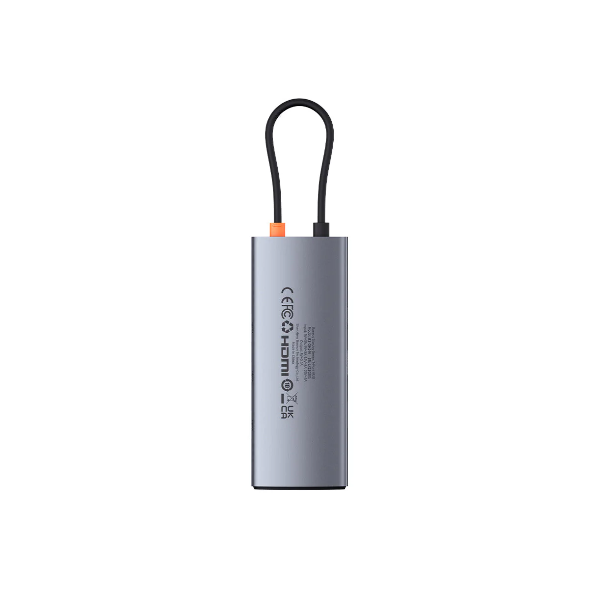 Baseus Metal Gleam Series 7-Port Hub USB-C to HDMI 4K@60Hz + 3xUSB 3.0 + PD + SD/TF (Space Grey) (B00030708811-00) - Image 4