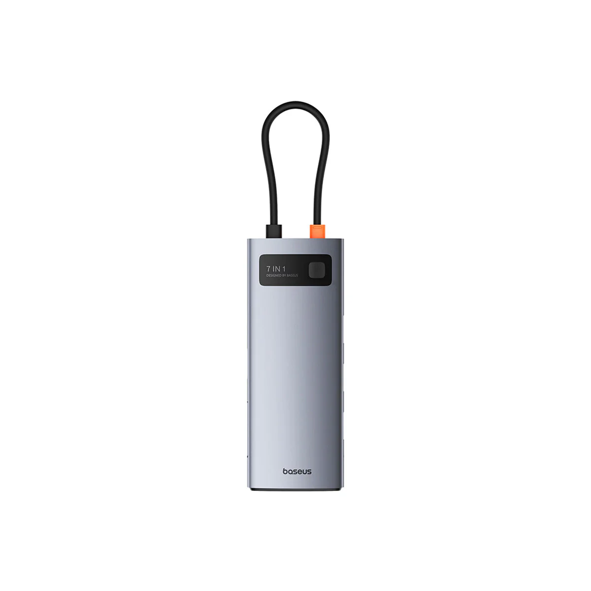 Baseus Metal Gleam Series 7-Port Hub USB-C to HDMI 4K@60Hz + 3xUSB 3.0 + PD + SD/TF (Space Grey) (B00030708811-00) - Image 5