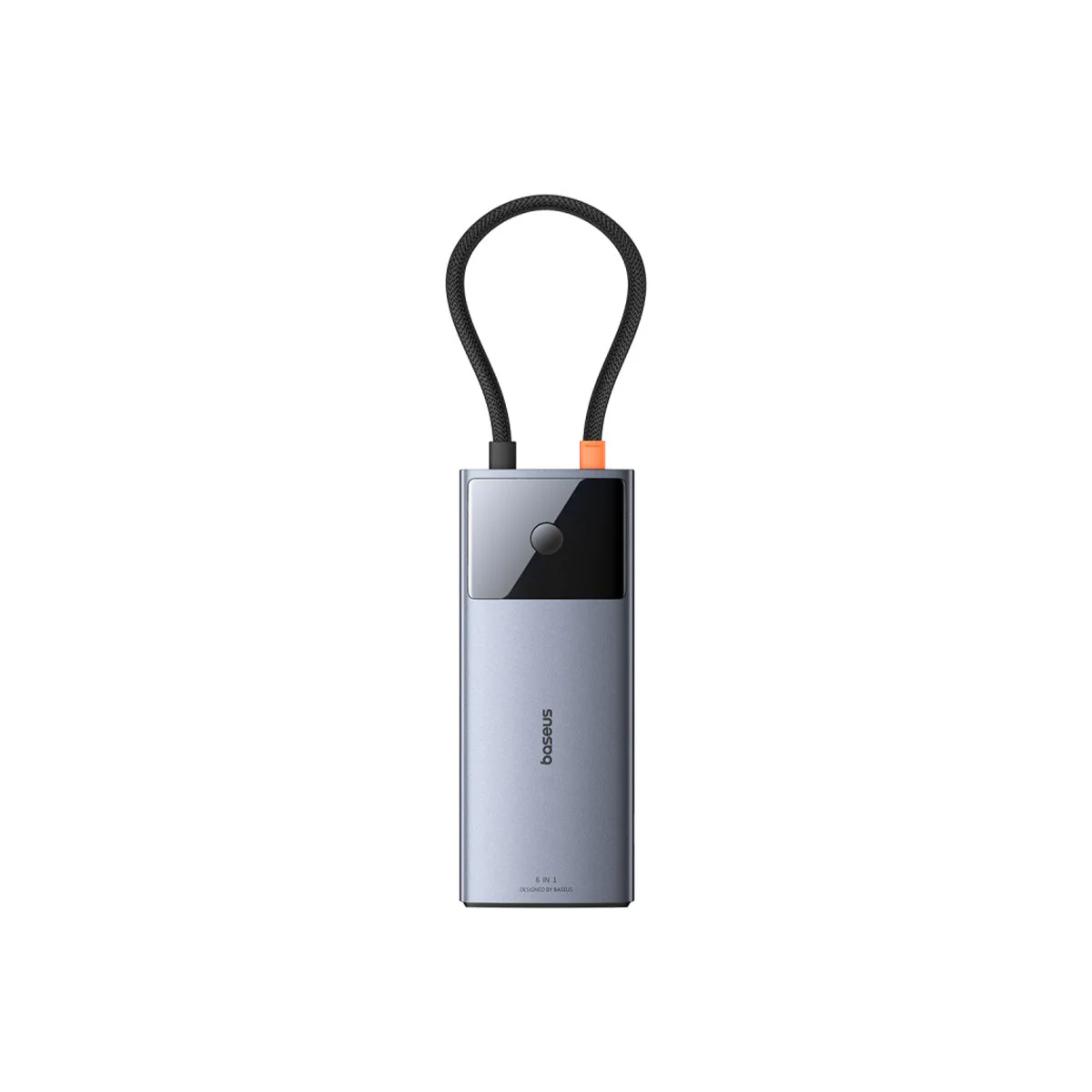 Baseus Metal Gleam Series II 6-Port Hub USB-C to HDMI 4K@60Hz + USB-C + 2xUSB-A + RJ45 + PD (Space Grey) (B00061802813-00) - Image 7