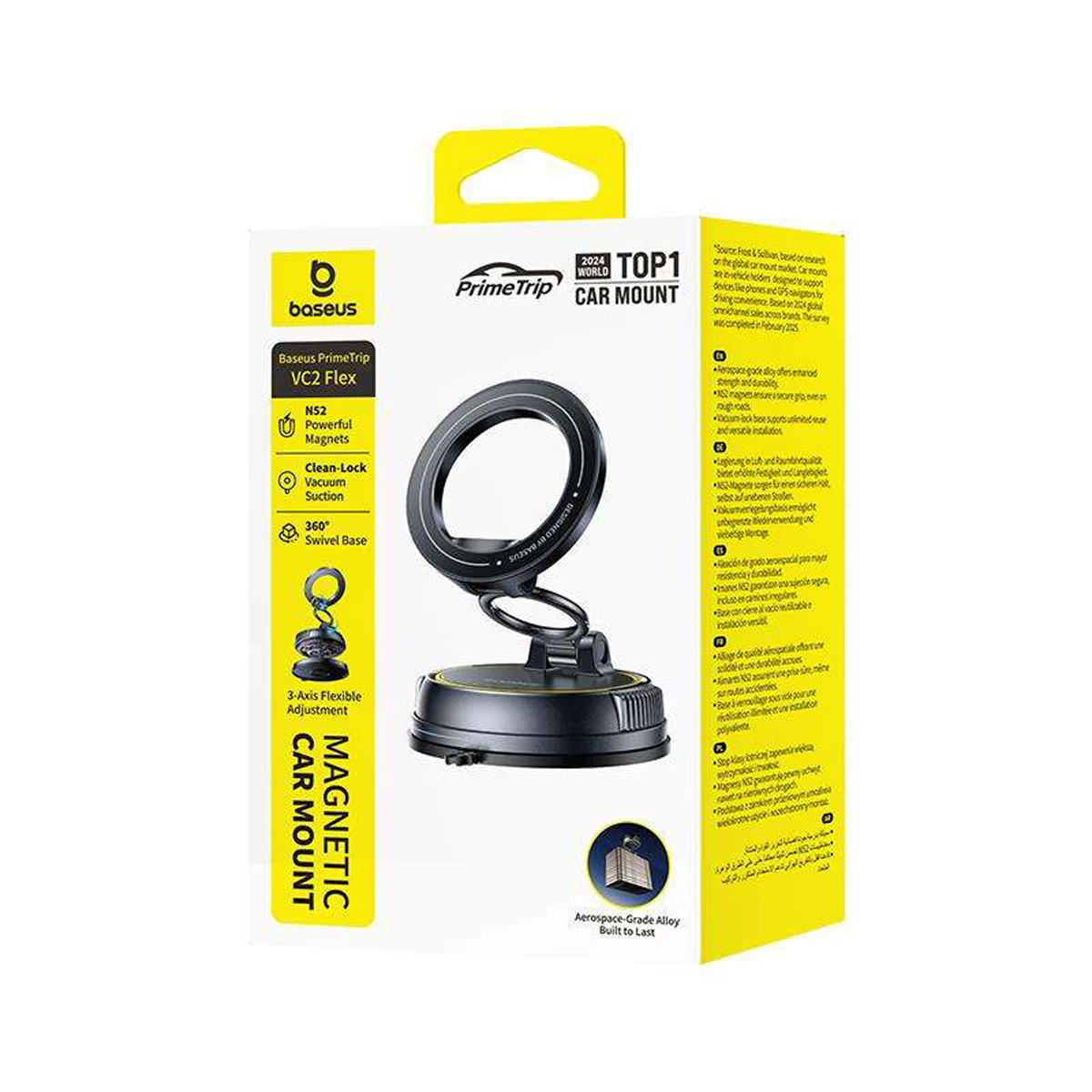 Baseus PrimeTrip VC2 Flex Magnetic Car Mount Suction Cup New Version (Cosmic Black) (C0013803) - Image 2
