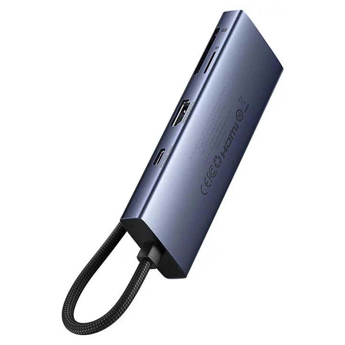 Baseus UltraJoy Series 7-Port Hub Docking Station USB-C to HDMI 4K@60Hz + 3xUSB 3.0 + PD + SD/TF (Space Grey) (B00052803811-00) - Image 4
