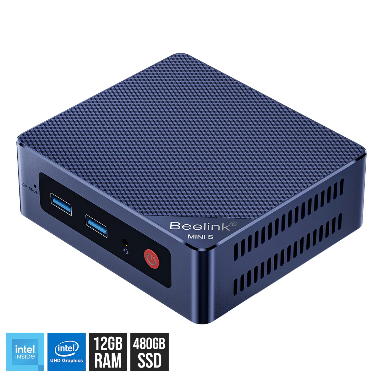 Beelink Mini S12-LP Intel N95 Processor 12GB RAM 480GB SSD Mini PC (Navy Blue)