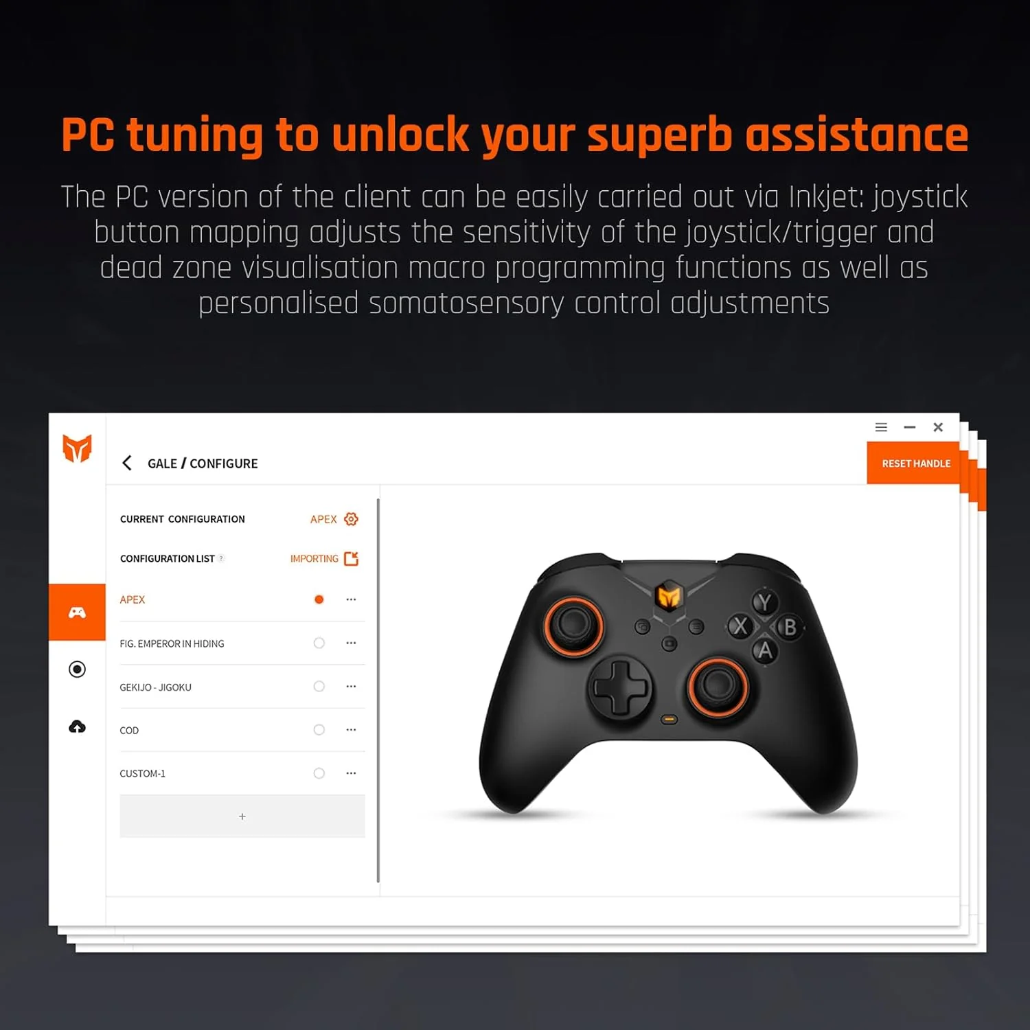 Bigbig Won GALE Hall Wireless Gaming Controller with Smart Charging Stand for Win 10&11 / Switch / Android / iOS (Black, Gray) - Image 4