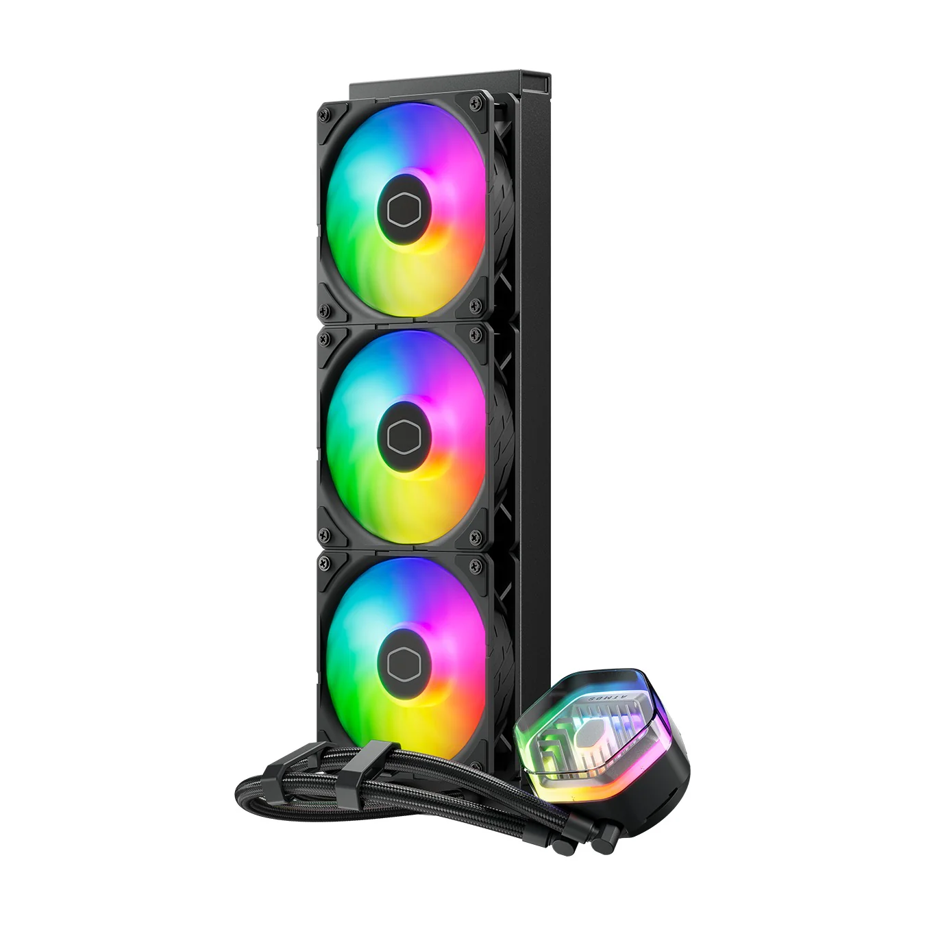 Cooler Master Masterliquid 360 Atmos ARGB 360MM Close-Loop AIO Liquid CPU Cooler (Black) - Image 2