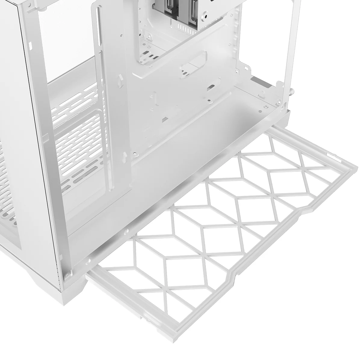 Coolman Spectra M-ATX/ITX PC Case with Customizable LCD Screen Display (Black, White) - Image 10