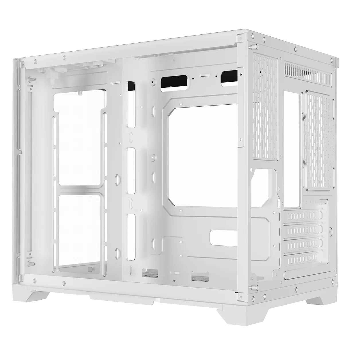 Coolman Spectra M-ATX/ITX PC Case with Customizable LCD Screen Display (Black, White) - Image 7
