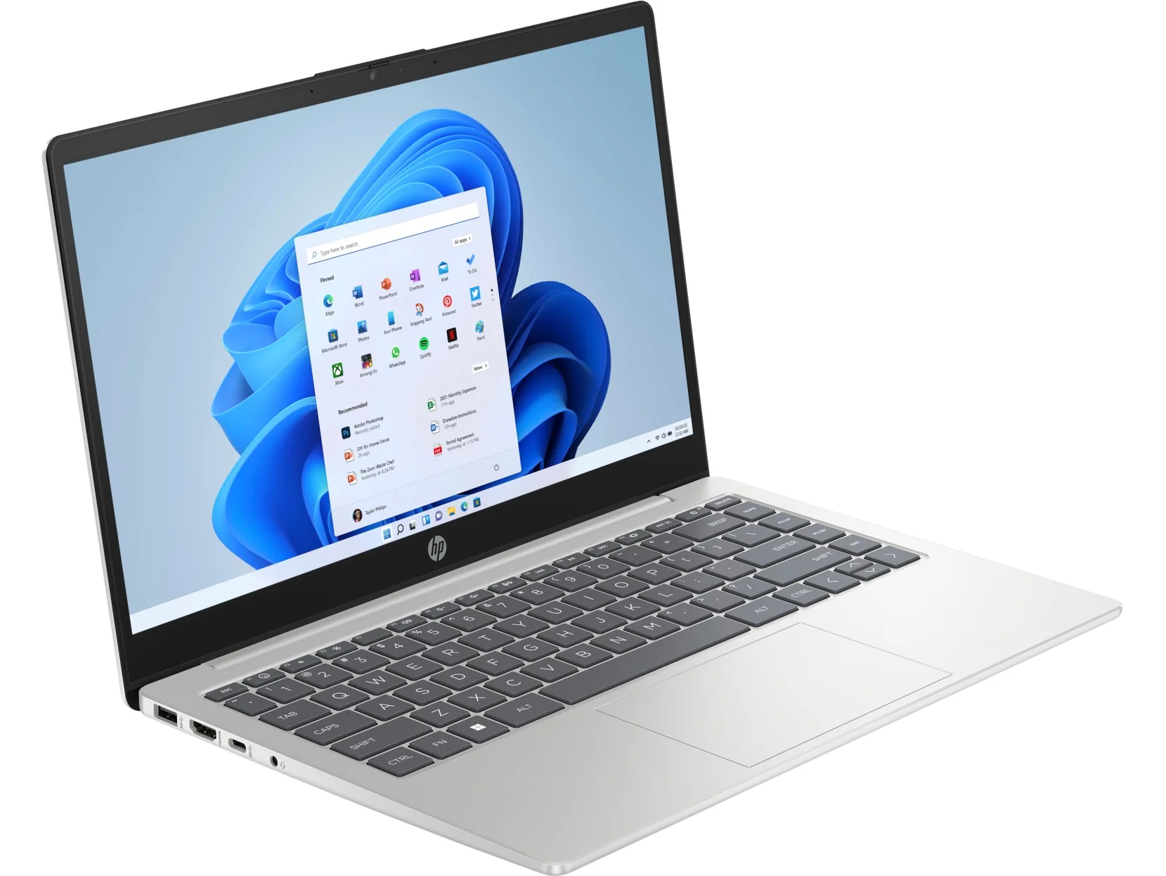 HP 14-EP0024TU Laptop (Natural Silver) | 14” FHD (1920 x 1080) | Intel Core i3 N305 | 8GB DDR4 | 512GB SSD | Intel UHD Graphics | Windows 11 Home | MS Office Home & Student 2021 | HP Prelude 15.6" Topload Bag - Image 2