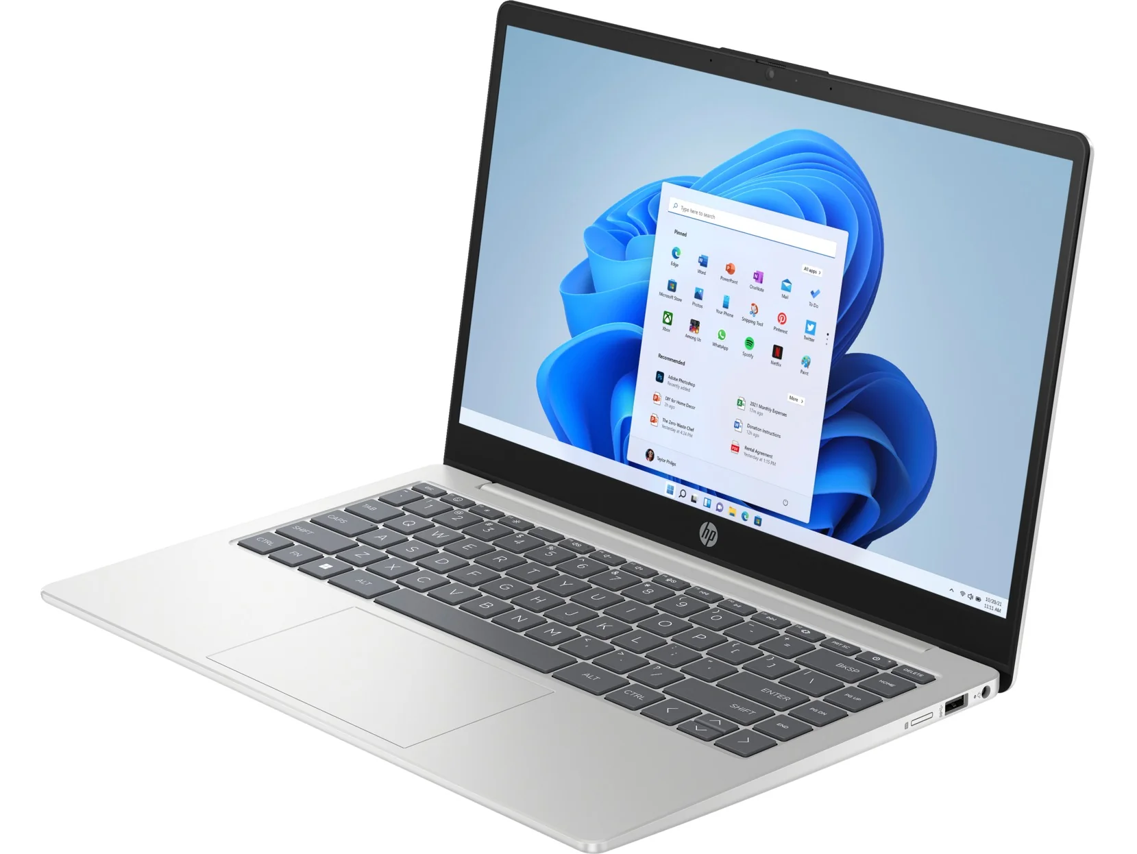HP 14-EP0024TU Laptop (Natural Silver) | 14” FHD (1920 x 1080) | Intel Core i3 N305 | 8GB DDR4 | 512GB SSD | Intel UHD Graphics | Windows 11 Home | MS Office Home & Student 2021 | HP Prelude 15.6" Topload Bag - Image 4