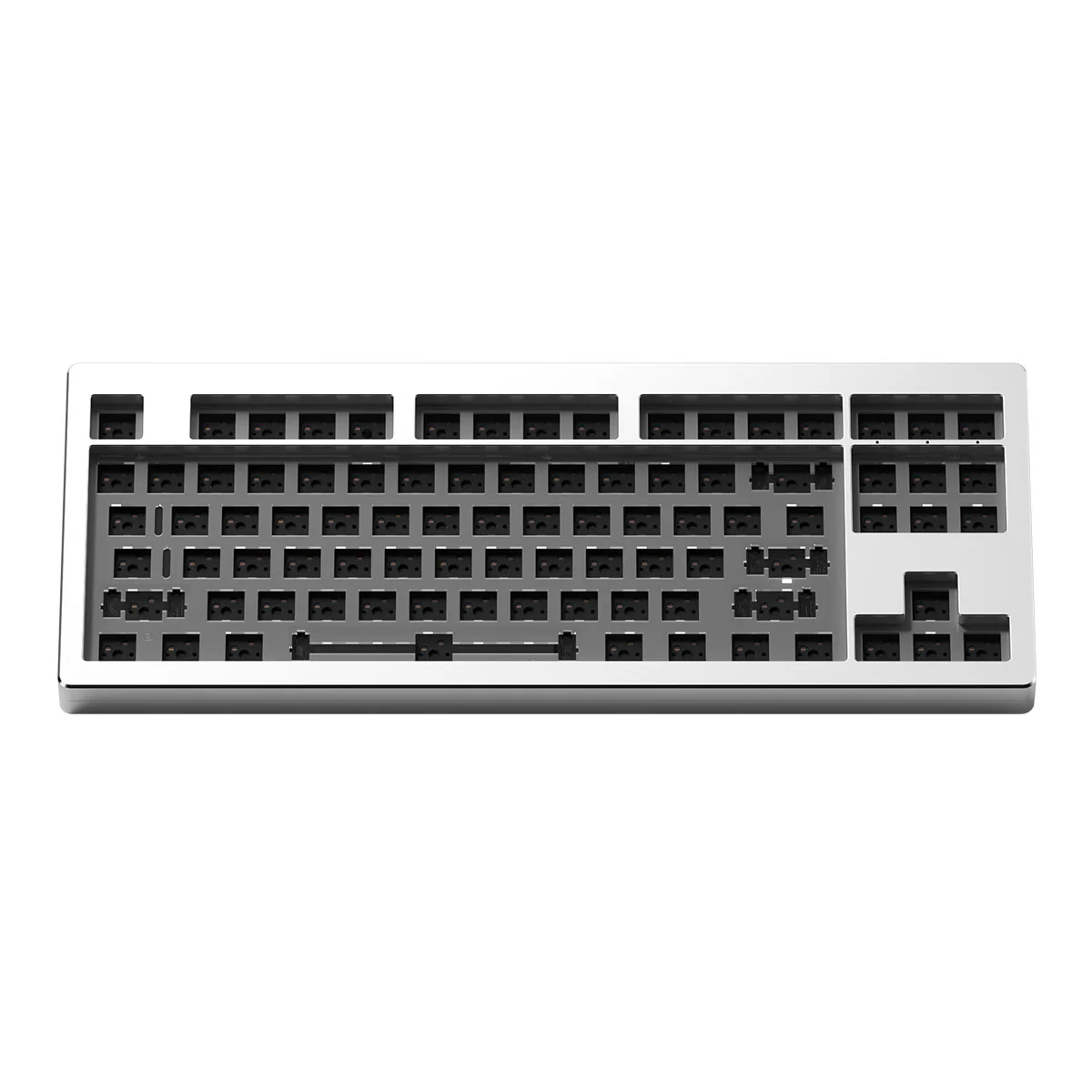 Monsgeek M3 QMK Aluminum Case Hot Swappable Mechanical Keyboard Gasket DIY Kit (Silver) - Image 2
