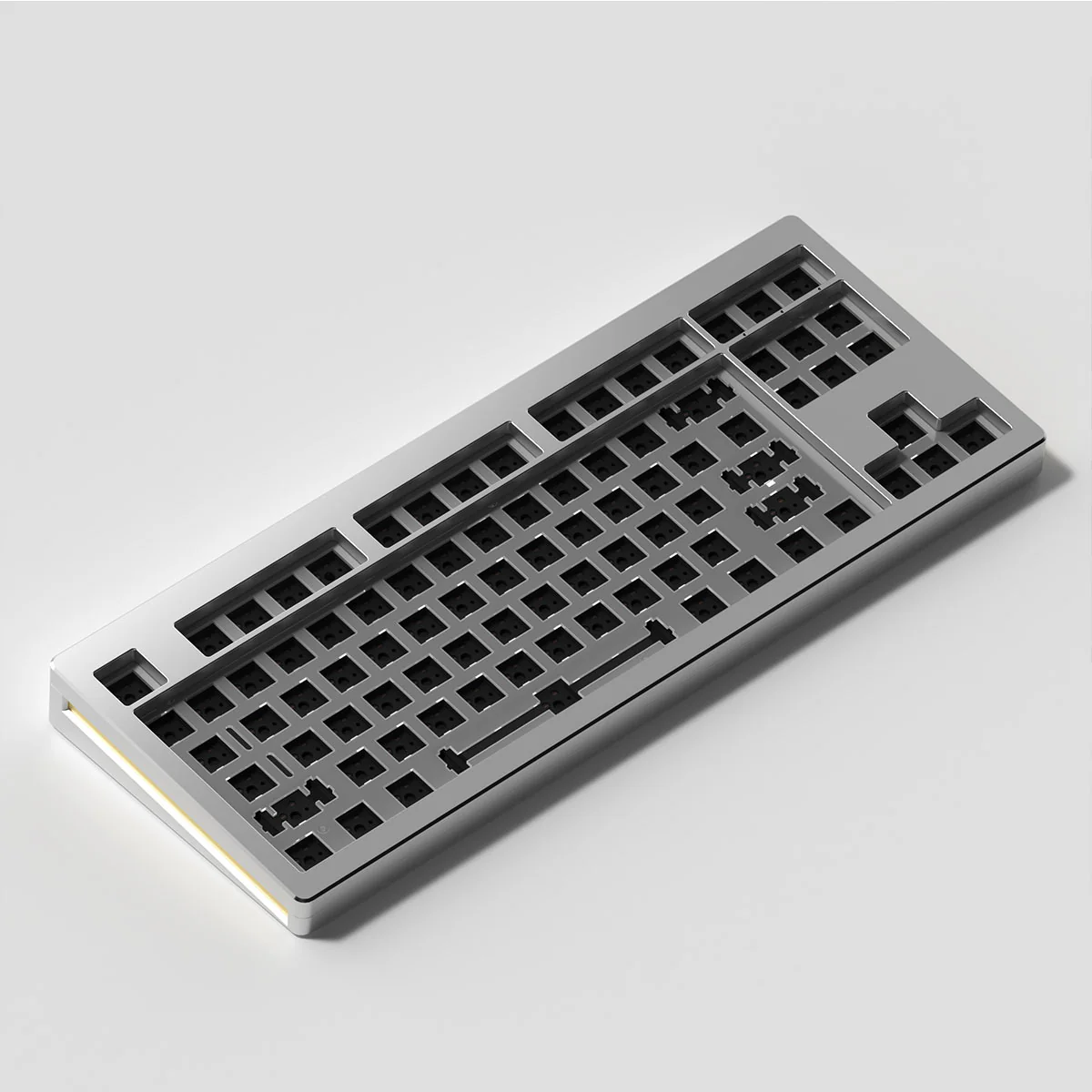 Monsgeek M3 QMK Aluminum Case Hot Swappable Mechanical Keyboard Gasket DIY Kit (Silver) - Image 4