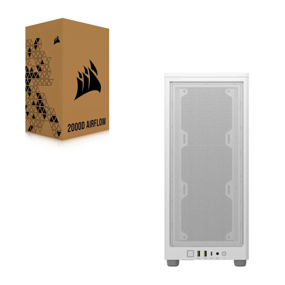 Corsair 2000D Airflow Mini-ITX PC Case (Black, White) - Image 22