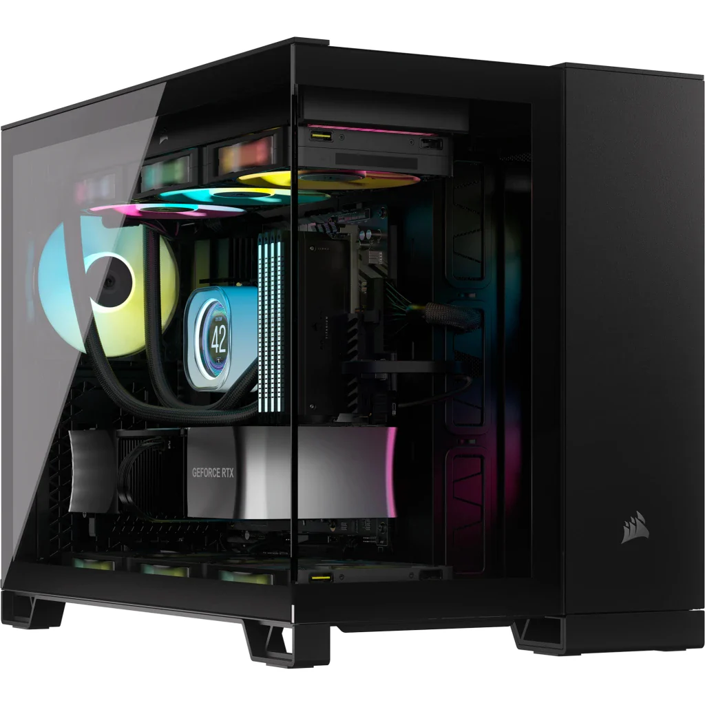 Corsair 2500X Mid-Tower Dual Chamber PC Case (Black) - Image 2