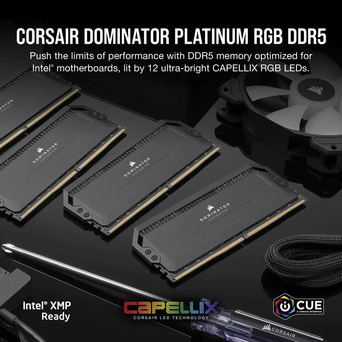 CORSAIR Dominator Platinum RGB 32GB (2x16GB) DDR5 DRAM 5600MHZ C36 Memory Kit (Black) (CMT32GX5M2B5600C36) - Image 5
