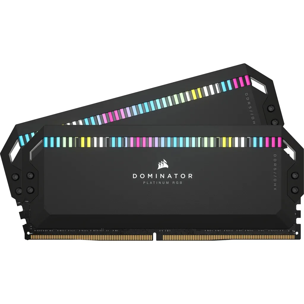 Corsair Dominator Platinum RGB 32GB (2X16GB) DDR5 DRAM 6200MHZ C36 Memory Kit (Black) (CMT32GX5M2X6200C36) - Image 2
