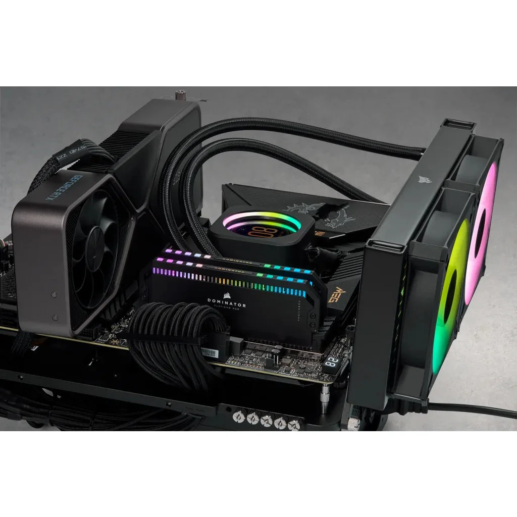 Corsair Dominator Platinum RGB 32GB (2x16GB) DDR5 DRAM 6400Mhz CL32 Memory Kit (Black) (CMT32GX5M2B6400C32) - Image 10
