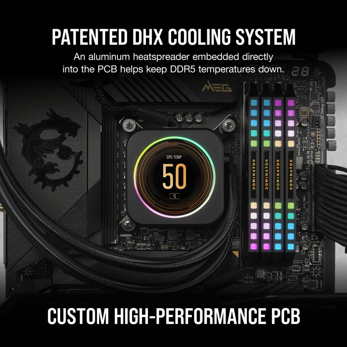 Corsair Dominator Platinum RGB 64GB (2X32GB) DDR5 DRAM 6000MHZ C40 Memory Kit (Black) (CMT64GX5M2B6000C40) - Image 10