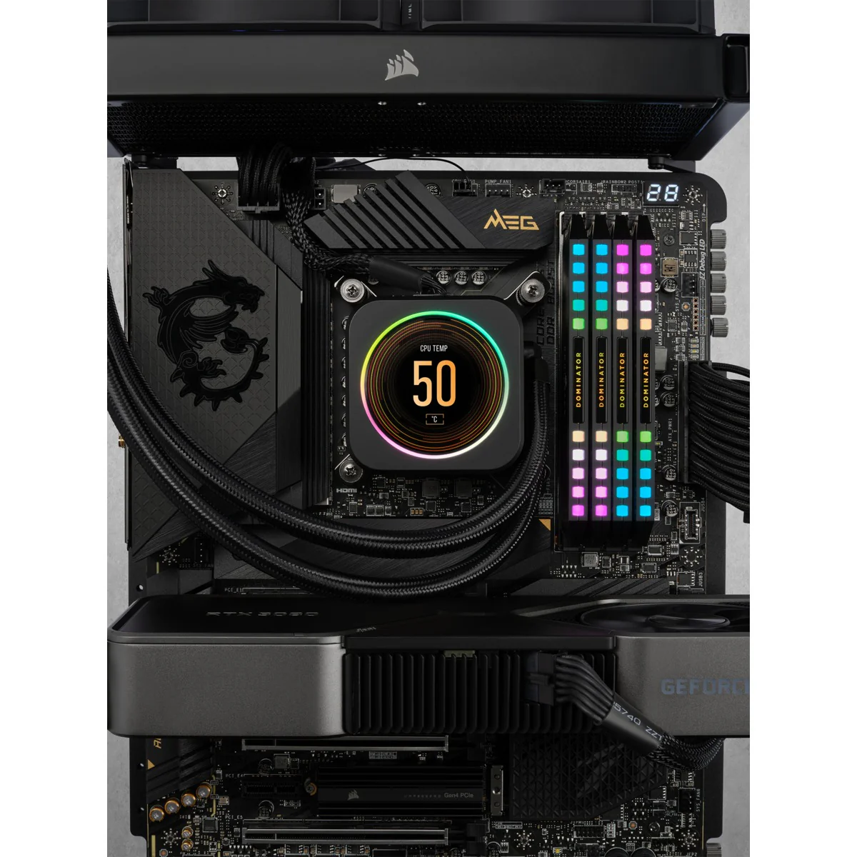 Corsair Dominator Platinum RGB 64GB (4X16GB) DDR5 DRAM 6600MHZ C32 Memory Kit (Black) (CMT64GX5M4B6600C32) - Image 8