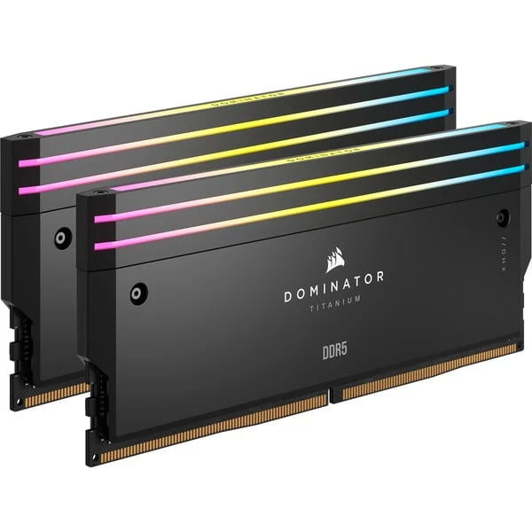 Corsair Dominator Titanium RGB 32GB (2x16GB) DDR5 DRAM 7200MT/s CL34 Memory Kit (Black) (CMP32GX5M2X7200C34) - Image 2