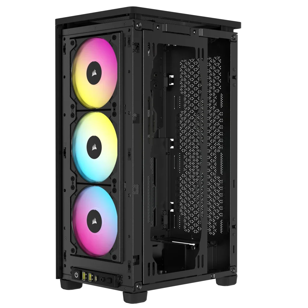 Corsair iCue 2000D RGB Airflow Mini-ITX PC Case (Black) - Image 10
