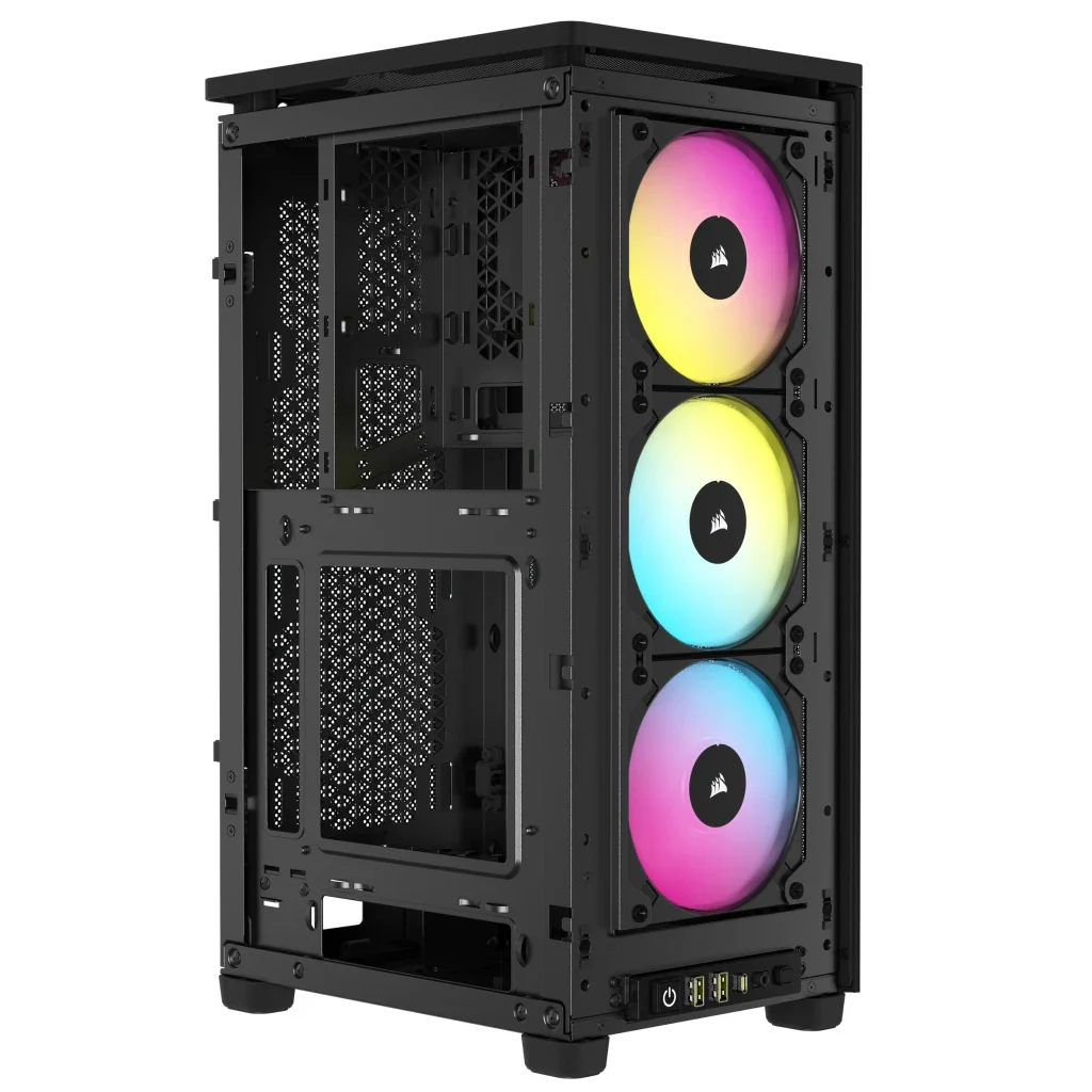Corsair iCue 2000D RGB Airflow Mini-ITX PC Case (Black) - Image 11