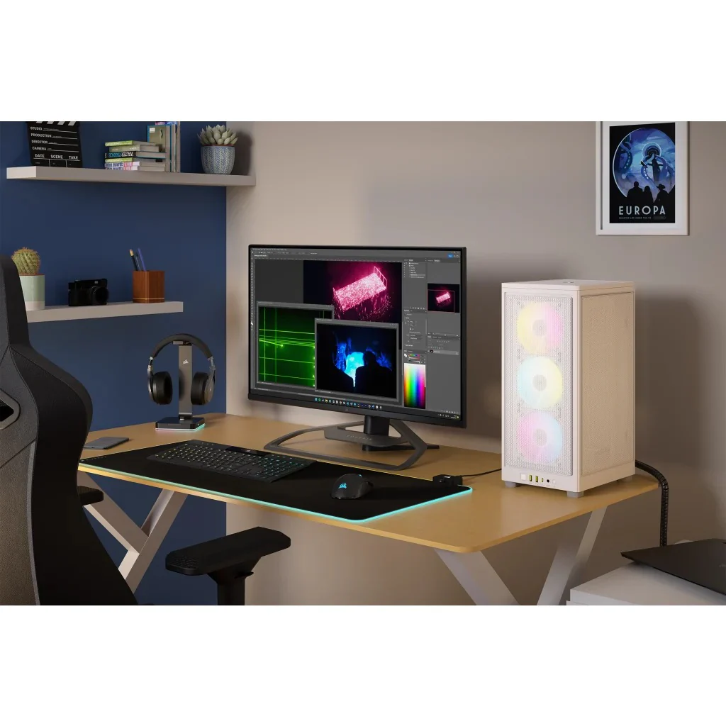 Corsair iCue 2000D RGB Airflow Mini-ITX PC Case (White) - Image 17
