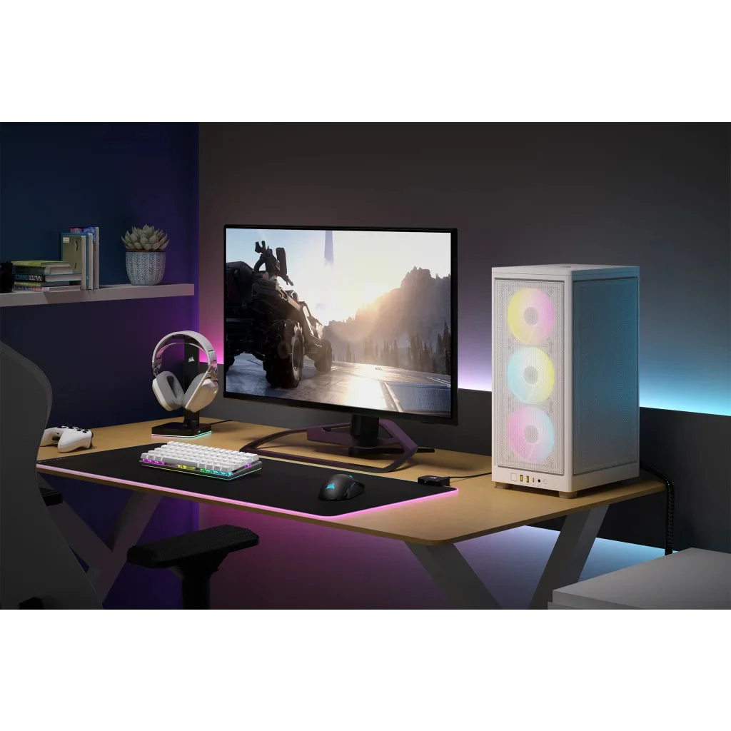 Corsair iCue 2000D RGB Airflow Mini-ITX PC Case (White) - Image 19