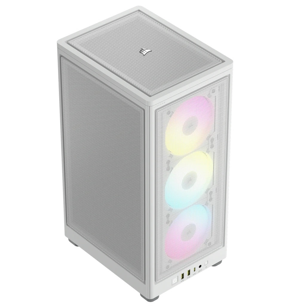 Corsair iCue 2000D RGB Airflow Mini-ITX PC Case (White) - Image 2