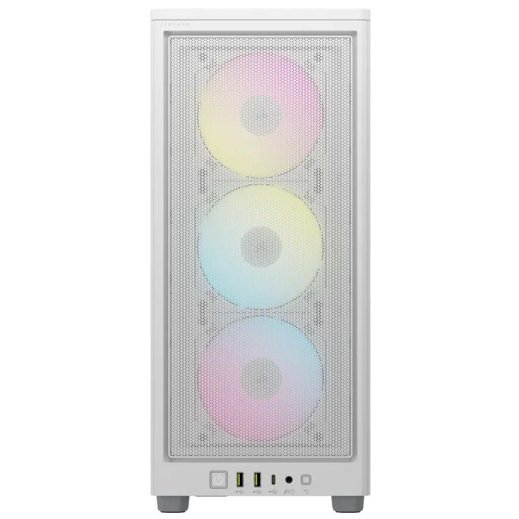Corsair iCue 2000D RGB Airflow Mini-ITX PC Case (White) - Image 4