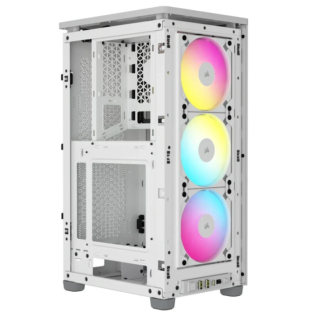Corsair iCue 2000D RGB Airflow Mini-ITX PC Case (White) - Image 6