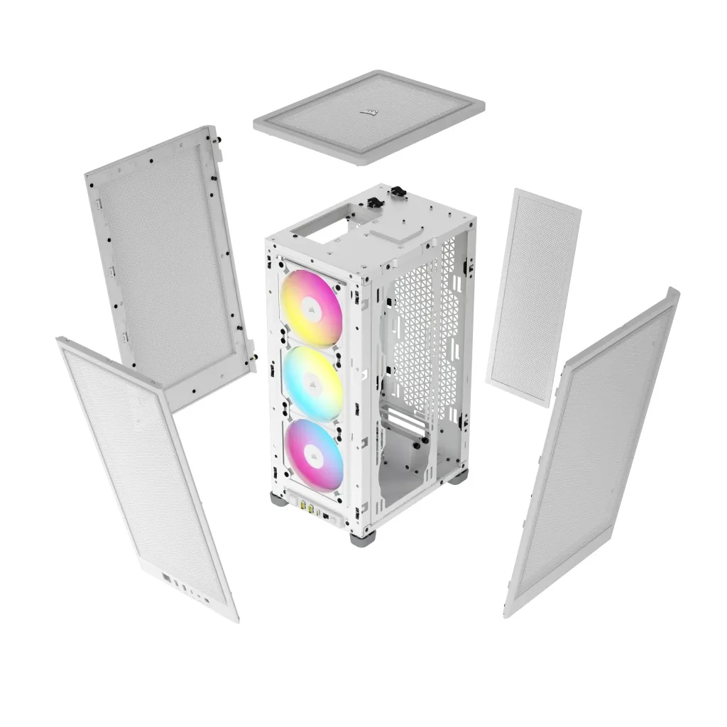 Corsair iCue 2000D RGB Airflow Mini-ITX PC Case (White) - Image 8