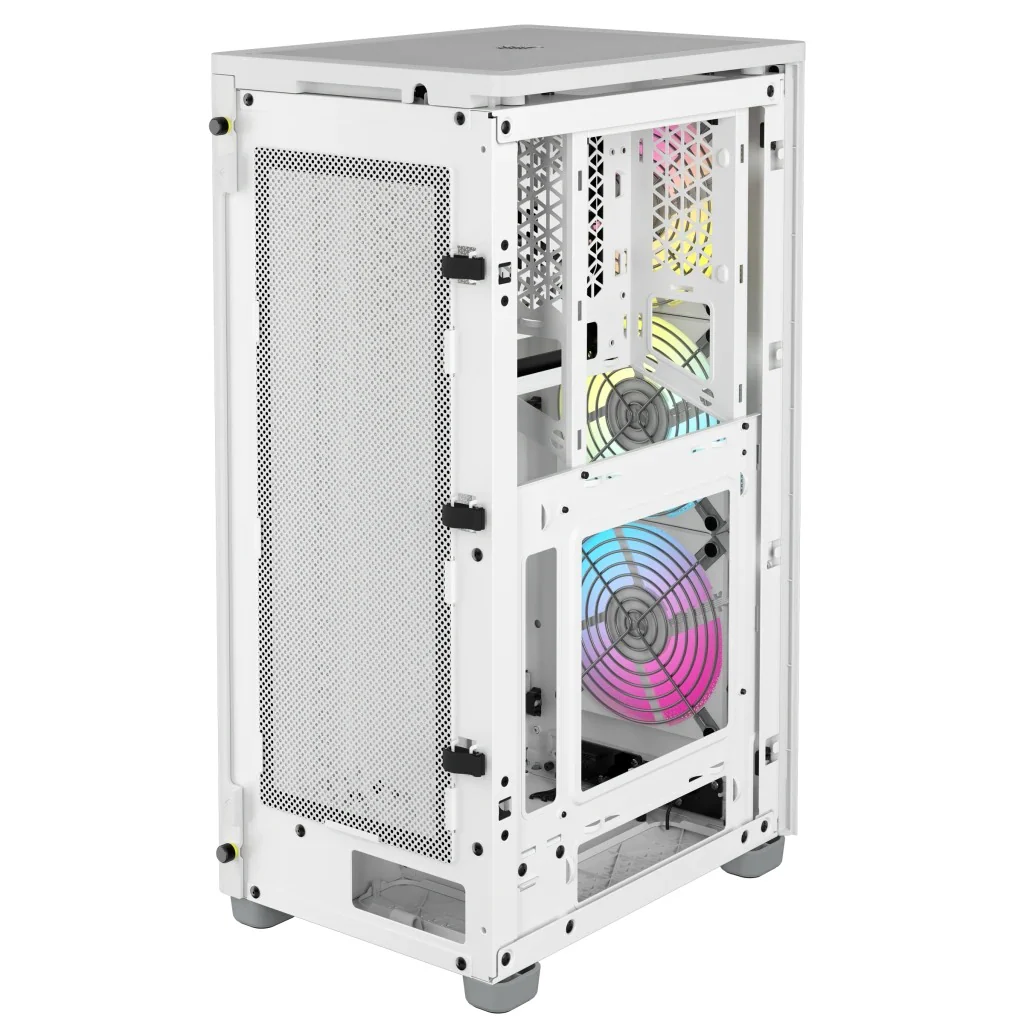 Corsair iCue 2000D RGB Airflow Mini-ITX PC Case (White) - Image 9