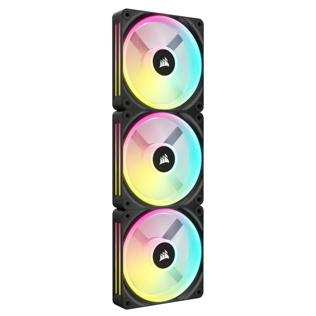 Corsair iCUE Link QX120 RGB 120mm PWM PC Fans Starter Kit With iCUE Link System Hub (Black) (Triple Pack) - Image 7