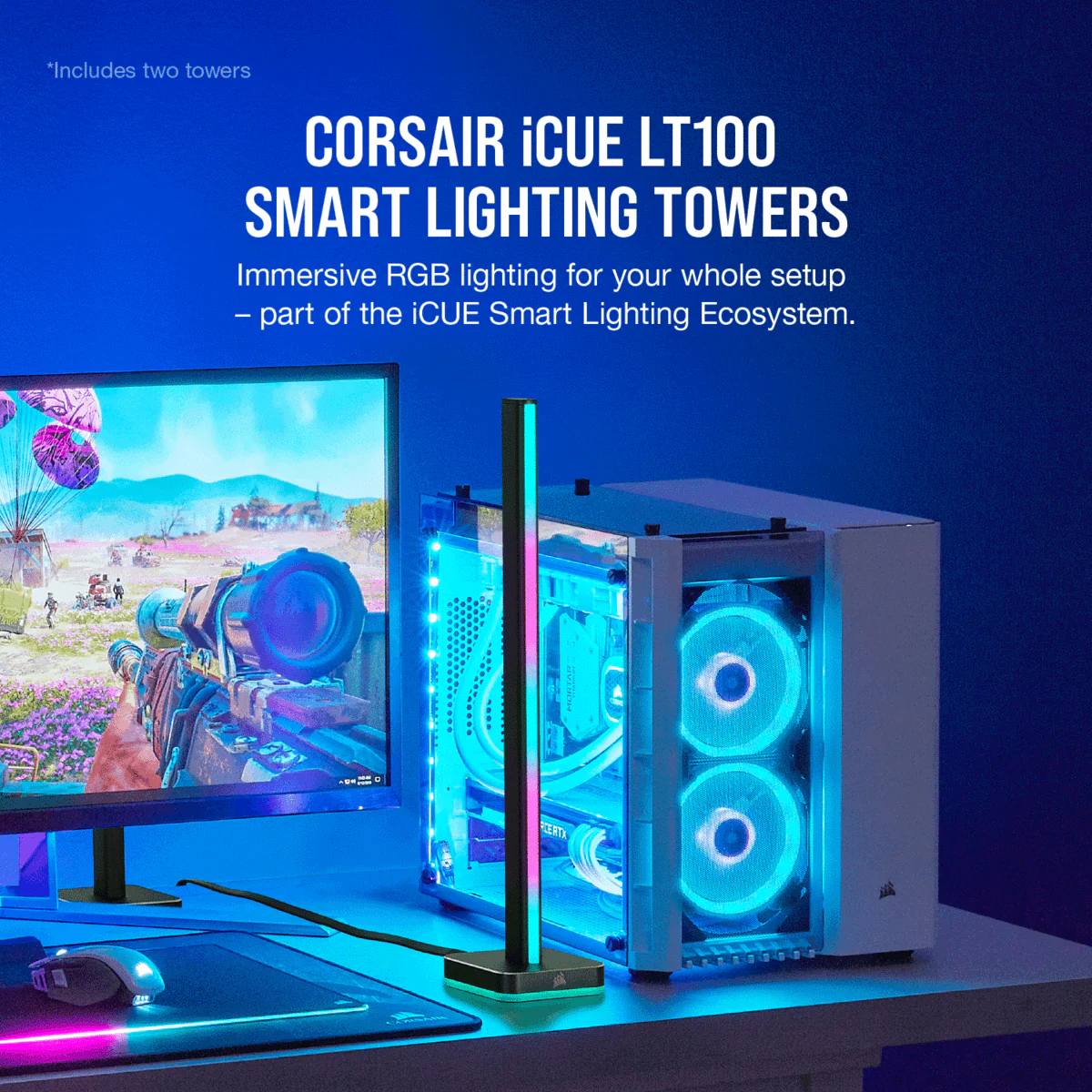 Corsair iCue LT100 Smart Lighting Towers Starter Kit - Image 21