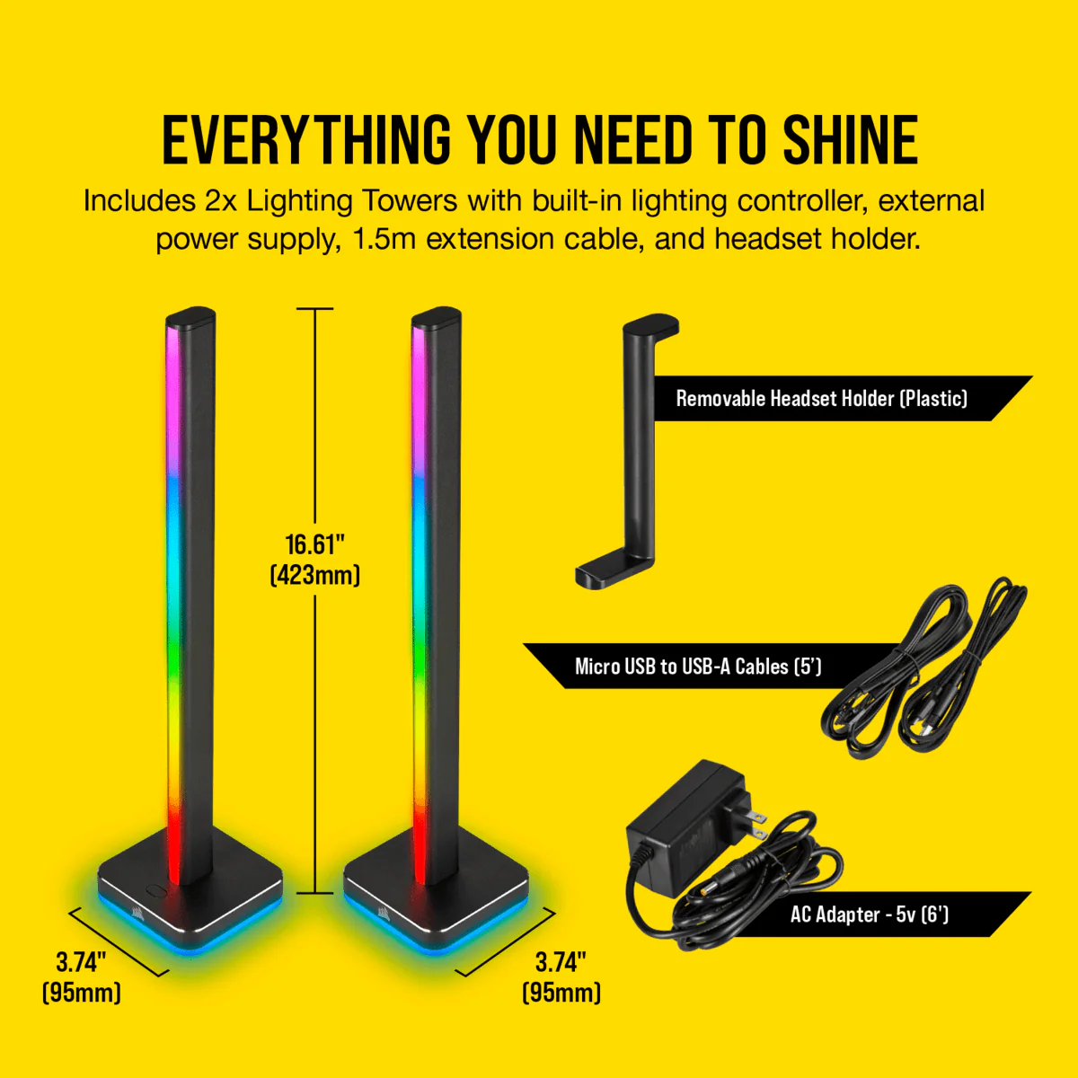 Corsair iCue LT100 Smart Lighting Towers Starter Kit - Image 24