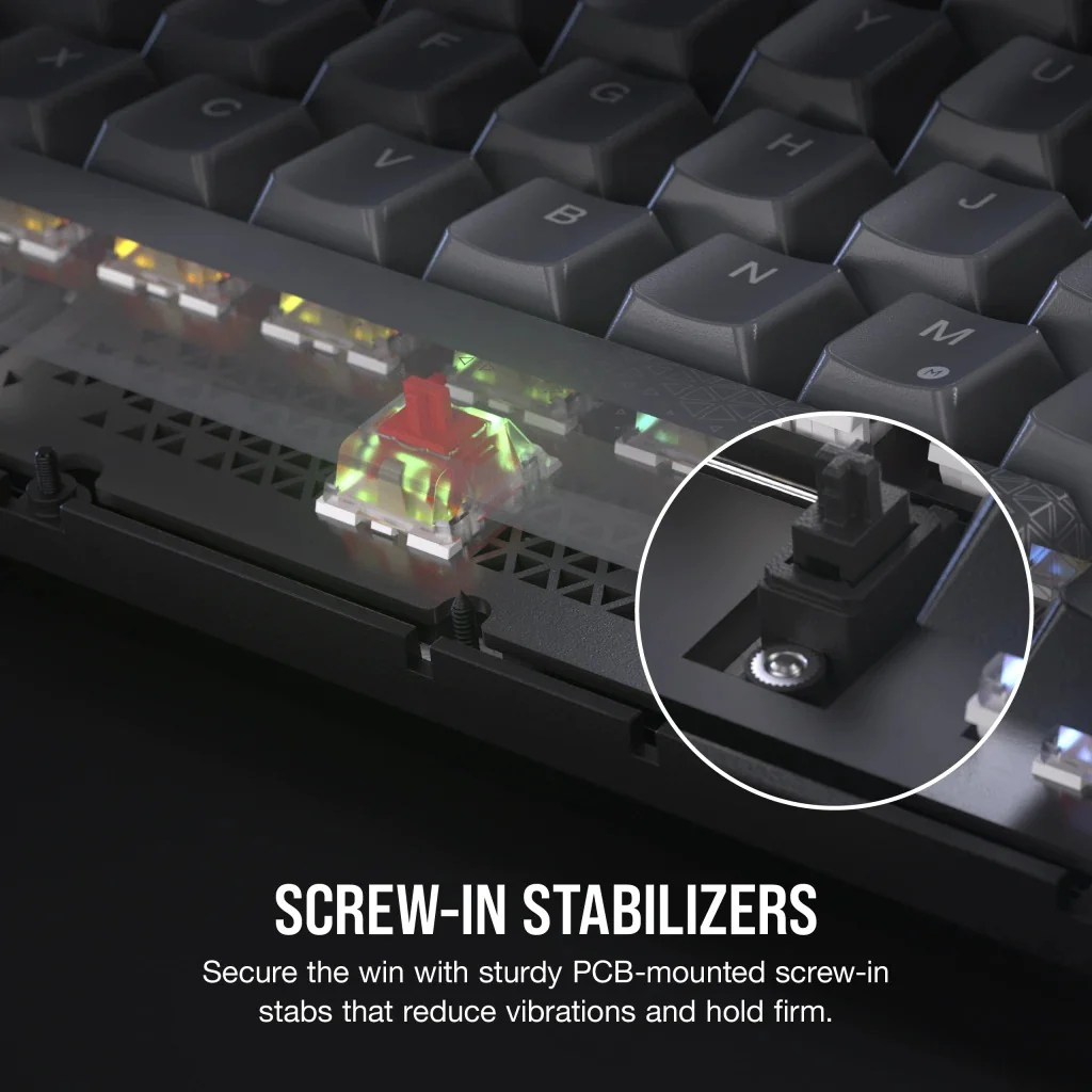 Corsair K65 Plus Wireless 75% RGB Mechanical Gaming Keyboard (MLX Red Switch) - Image 6