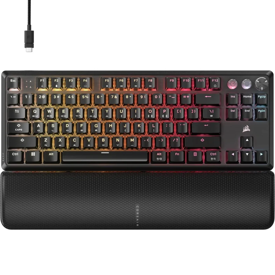 Corsair K70 Pro TKL High-Performance Hall Effect Programmable Gaming Keyboard With Rapid Trigger (Black, White) - Image 2