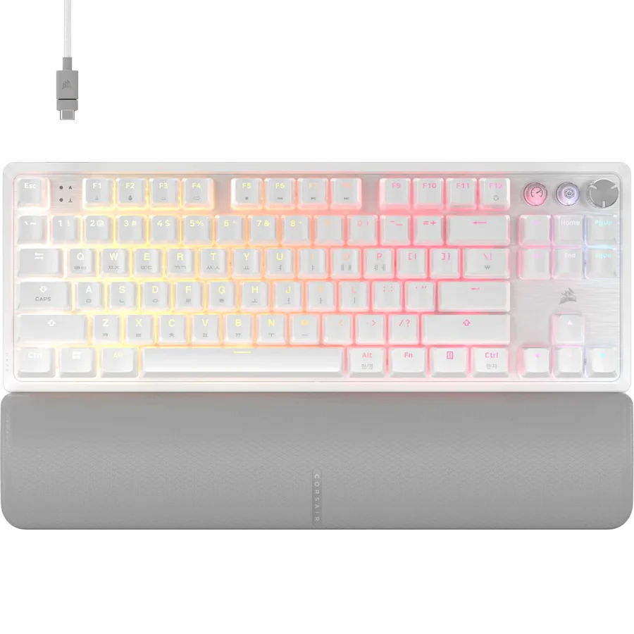 Corsair K70 Pro TKL High-Performance Hall Effect Programmable Gaming Keyboard With Rapid Trigger (Black, White) - Image 8