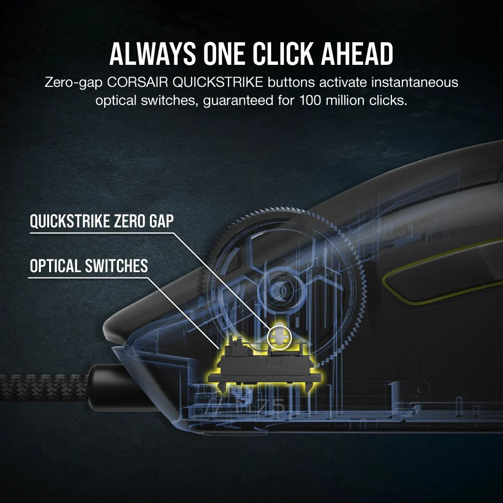 Corsair M75 Lightweight RGB Gaming Mouse (Black) - Image 6