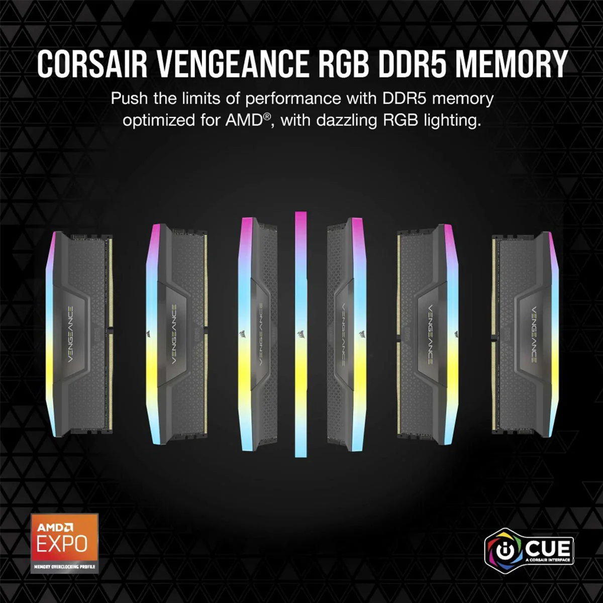 Corsair Vengeance RGB 32GB (2X16GB) DDR5 DRAM 5200MHZ CL40 AMD Expo & Intel XMP Memory Kit (CMH32GX5M2B5200Z40K) - Image 9