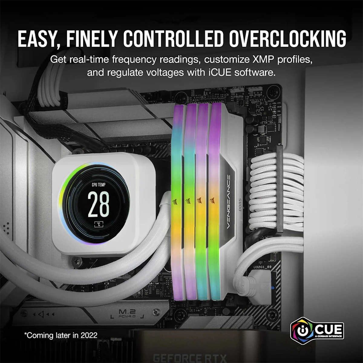 Corsair Vengeance RGB 32GB (2x16GB) DDR5 DRAM 6000MT/s CL30 AMD EXPO & Intel XMP Memory Kit (Black, White) - Image 14