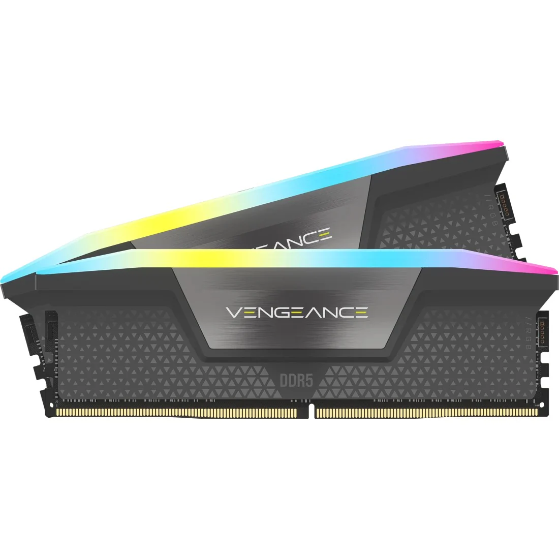 Corsair Vengeance RGB 32GB (2x16GB) DDR5 DRAM 6000MT/s CL30 AMD EXPO & Intel XMP Memory Kit (Black, White) - Image 2