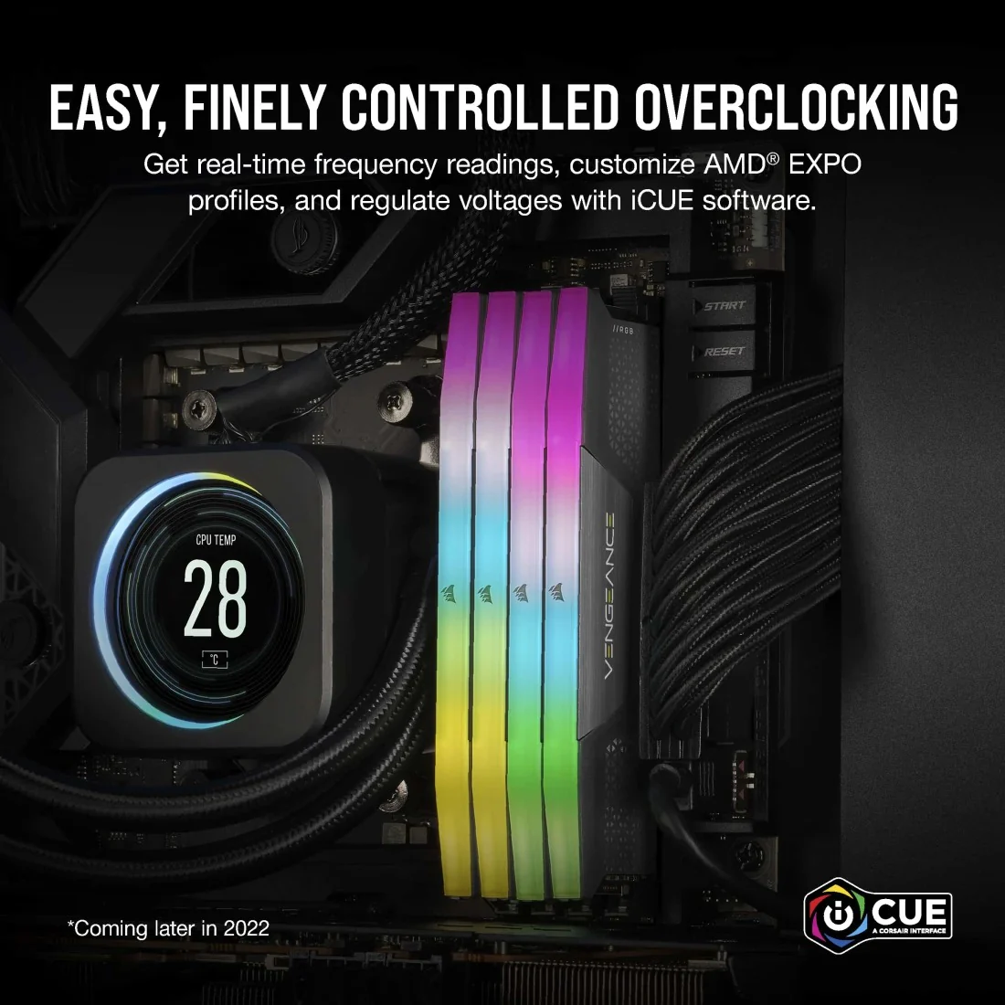 Corsair Vengeance RGB 32GB (2x16GB) DDR5 DRAM 6000MT/s CL30 AMD EXPO & Intel XMP Memory Kit (Black, White) - Image 6